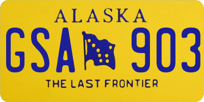 AK license plate GSA903