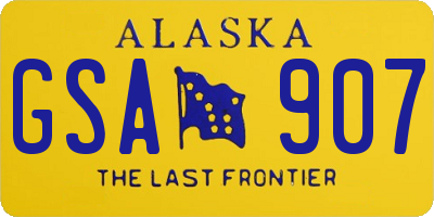 AK license plate GSA907
