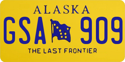 AK license plate GSA909
