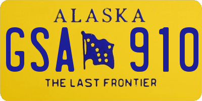 AK license plate GSA910