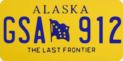 AK license plate GSA912