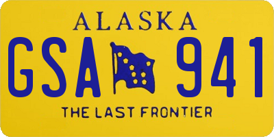 AK license plate GSA941