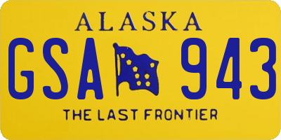 AK license plate GSA943