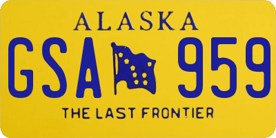AK license plate GSA959