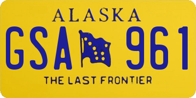 AK license plate GSA961