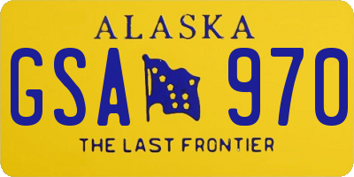 AK license plate GSA970
