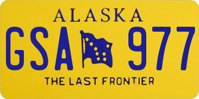AK license plate GSA977