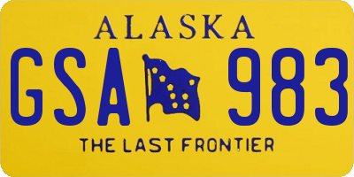 AK license plate GSA983