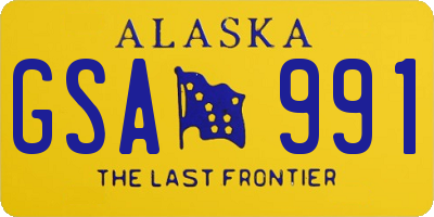 AK license plate GSA991