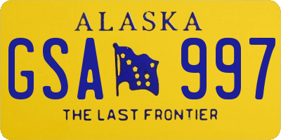 AK license plate GSA997