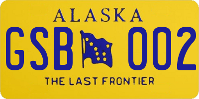 AK license plate GSB002