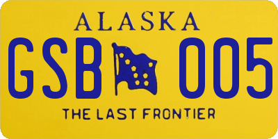 AK license plate GSB005
