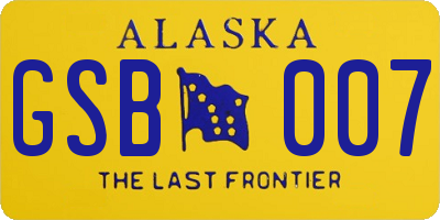 AK license plate GSB007