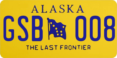 AK license plate GSB008