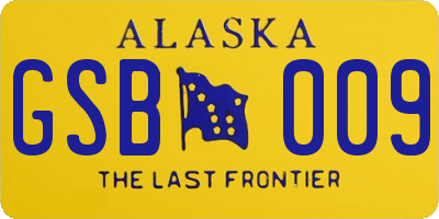 AK license plate GSB009