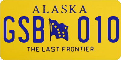 AK license plate GSB010