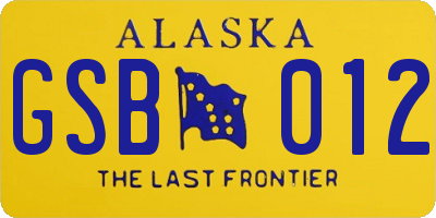 AK license plate GSB012