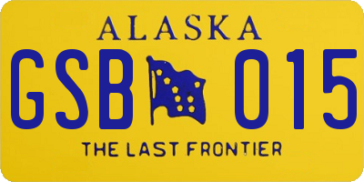 AK license plate GSB015