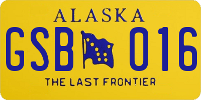 AK license plate GSB016