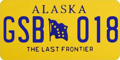 AK license plate GSB018