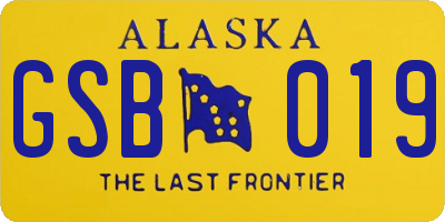 AK license plate GSB019