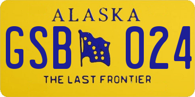 AK license plate GSB024