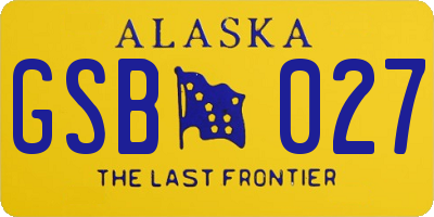 AK license plate GSB027