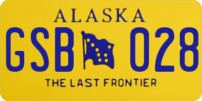 AK license plate GSB028