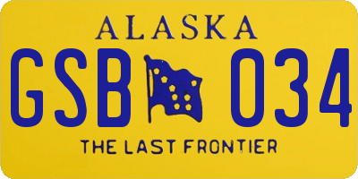 AK license plate GSB034