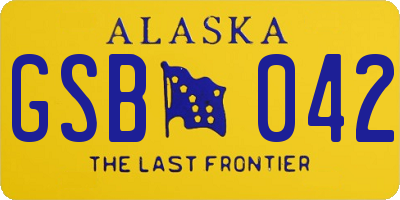 AK license plate GSB042