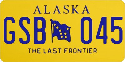 AK license plate GSB045
