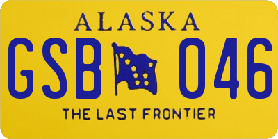 AK license plate GSB046