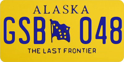 AK license plate GSB048