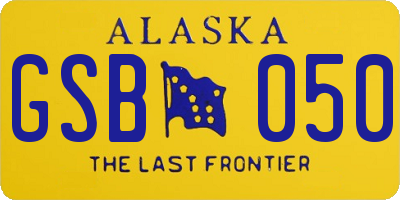 AK license plate GSB050