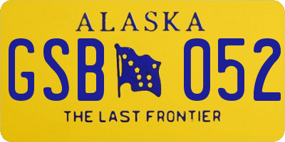 AK license plate GSB052