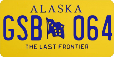 AK license plate GSB064