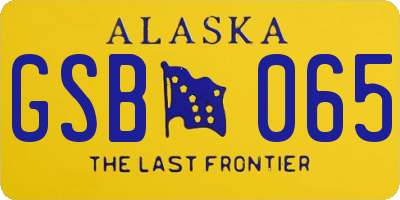 AK license plate GSB065
