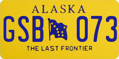 AK license plate GSB073