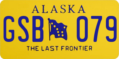 AK license plate GSB079