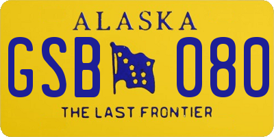AK license plate GSB080