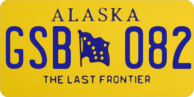AK license plate GSB082