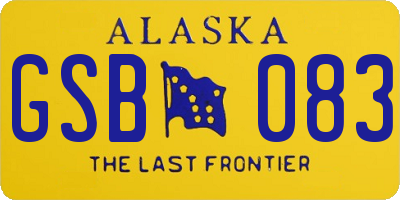 AK license plate GSB083