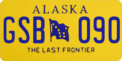 AK license plate GSB090