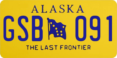 AK license plate GSB091