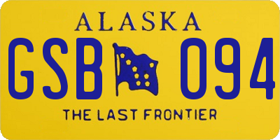 AK license plate GSB094