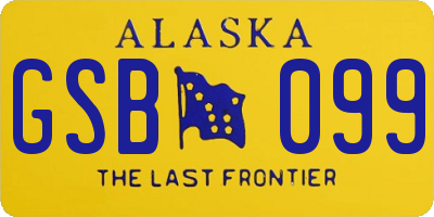 AK license plate GSB099