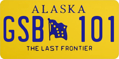 AK license plate GSB101