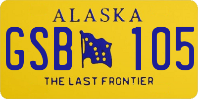AK license plate GSB105