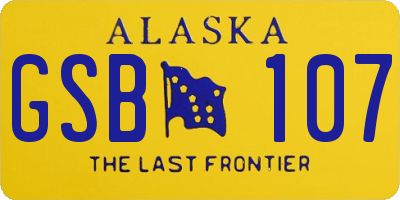 AK license plate GSB107