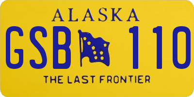 AK license plate GSB110